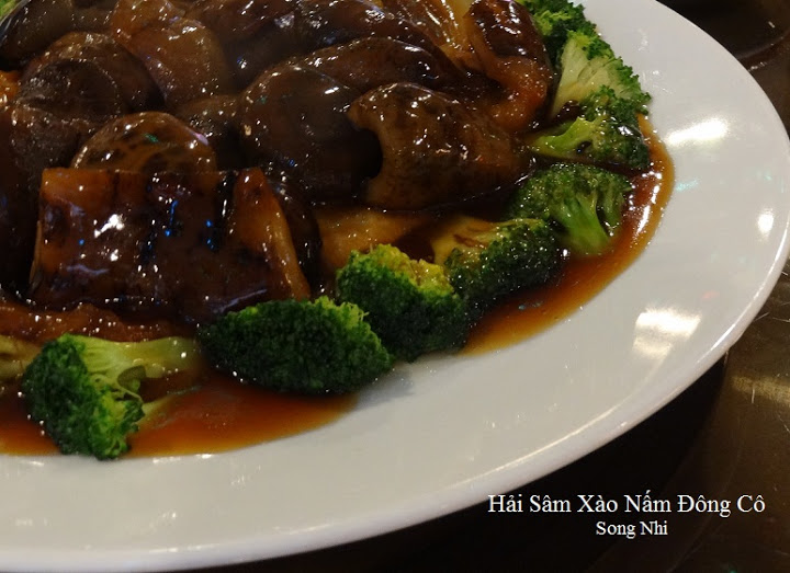Hải Sâm Xào Nấm Đông Cô                                                                                                                            