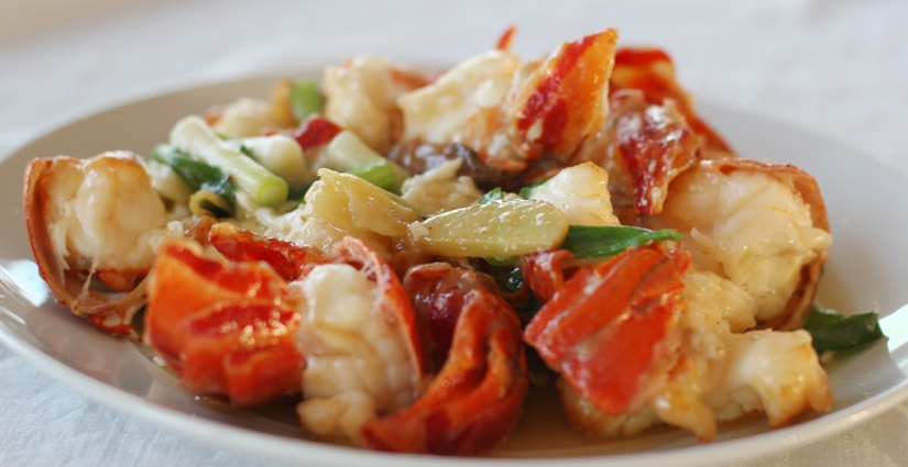 Tôm Hùm Xào Gừng                                                                                                                                      