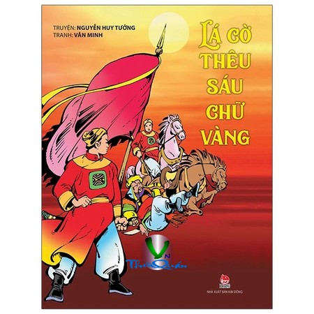Lá cờ thêu sáu chữ vàng