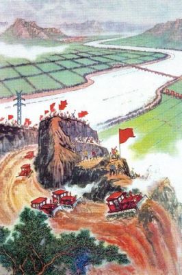 Năm 1958 không có máy móc hạng nặng để làm việc. Thiếu xe ủi đất và xe xúc đất, người công dân dùng số lượng khổng lồ của họ để bù đắp vào đó: hàng triệu người dùng xẻng đào kênh dẫn nước, xây đập nước hay xúc đi cả một ngọn núi như ở Thiểm Tây. Ảnh: GEO Epoche.