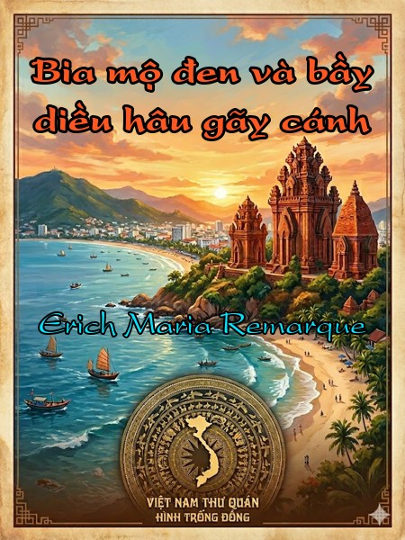 Bia mộ đen và bầy diều hâu gãy cánh