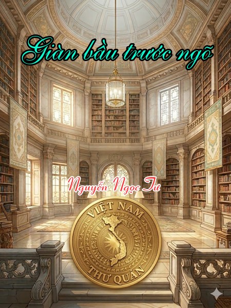 Giàn bầu trước ngõ
