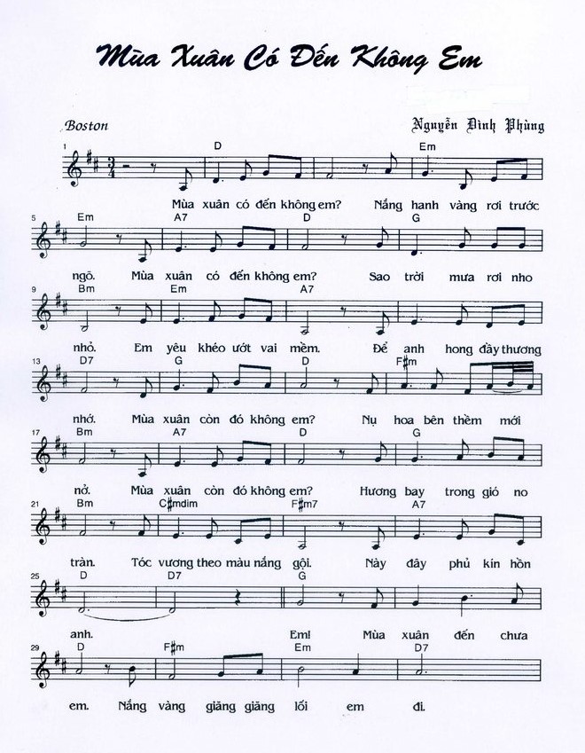 Mùa Xuân Có Đến Không Em