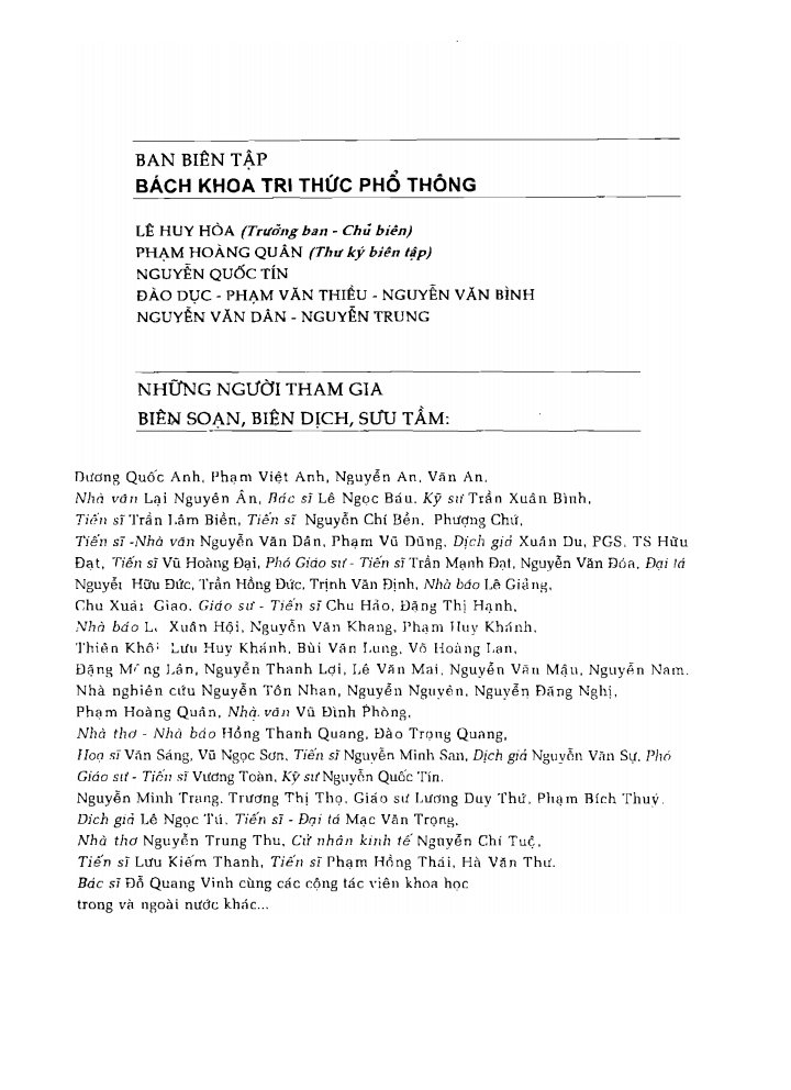 BÁCH KHOA TRI THỨC PHỔ THÔNG